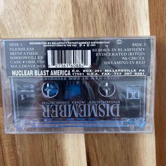 DISMEMBER 1993 Cassette (collectible) Nuclear Blast America - Picture 2 of 4